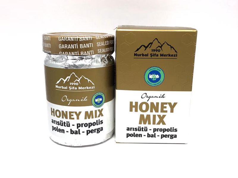 Honey Mix 5 Organik Arısütü Polen Propolis Perga Bal 555.05 TL + KDV